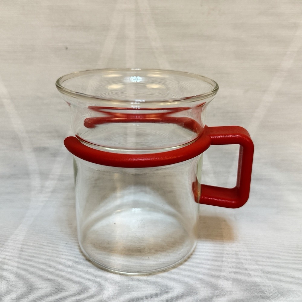 BODUM Red‎ Espresso Bistro Cups Vintage Capt Picard Glass 8 oz Mugs
